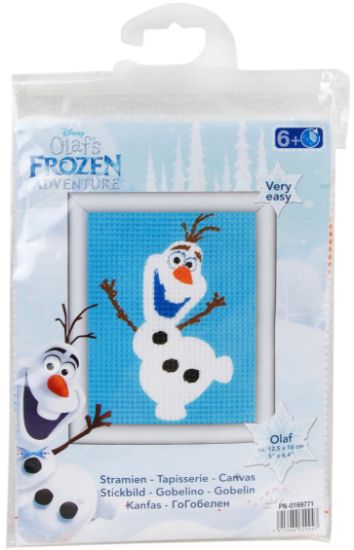 Picture of Vervaco Plastic Canvas Kit 5"X6.4" Disney Olaf