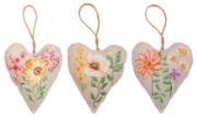 Picture of Vervaco Counted Cross Stitch Deco Heart Kit 4.8"X5.6" 3/Pkg-Wildflowers