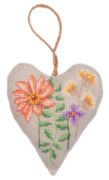 Picture of Vervaco Counted Cross Stitch Deco Heart Kit 4.8"X5.6" 3/Pkg-Wildflowers