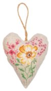 Picture of Vervaco Counted Cross Stitch Deco Heart Kit 4.8"X5.6" 3/Pkg-Wildflowers