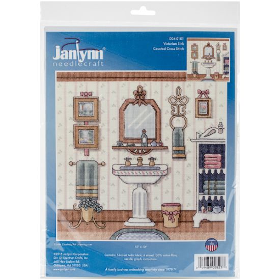 Picture of Victorian Sink Counted Cross Stitch Kit 10"X10" 14 Count