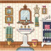 Picture of Victorian Sink Counted Cross Stitch Kit 10"X10" 14 Count