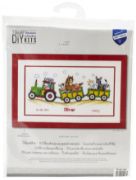 Picture of Vervaco Counted Cross Stitch Kit 14.5"X7.5" Tractor/Animals Record On Aida (14 Ct)