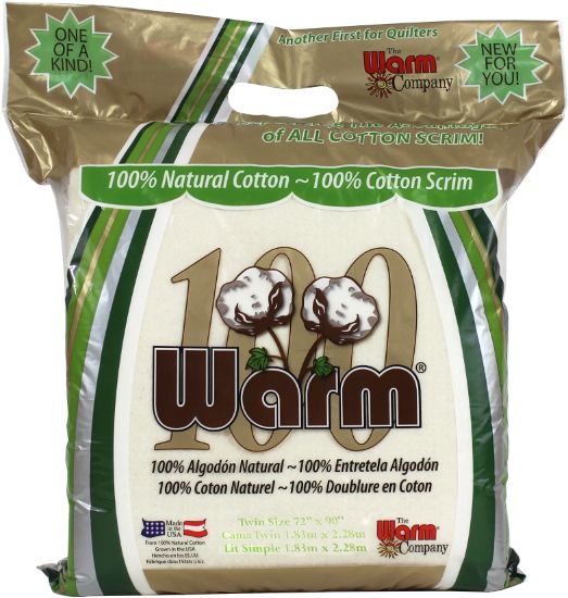 Picture of Warm Company Warm 100 Cotton Batting Twin Size 72"X90"