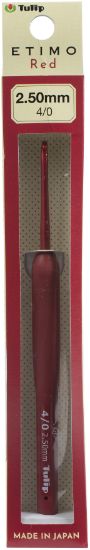 Picture of Tulip Etimo Red Crochet Hook W/ Cushion Grip Size 4/2.50mm