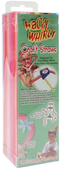 Picture of Wacky Whirly Craft Straws 7.75" 100/Pkg Assorted Colors