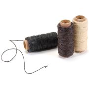 Picture of Waxed Linen 5 Ply Thread 3/Pkg Natural, Brown, Black; 20yds Each