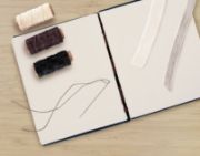 Picture of Waxed Linen 5 Ply Thread 3/Pkg Natural, Brown, Black; 20yds Each