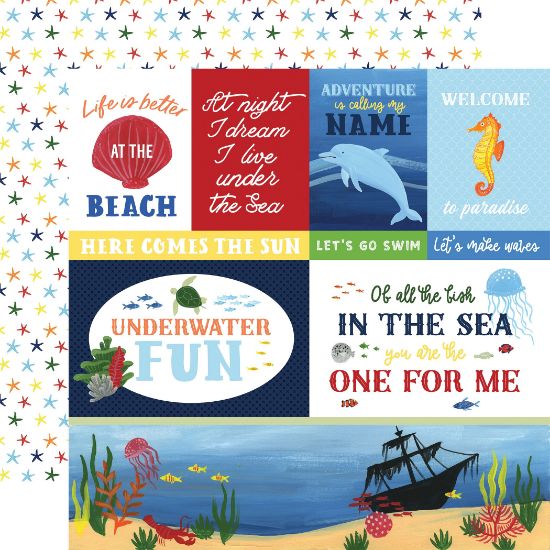 Picture of Under Sea Adventures Double-Sided Cardstock 12"X12" Multi Journaling Cards