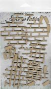 Picture of Scrapaholics Laser Cut Chipboard 1.8mm Thick Brick Pieces, 5/Pkg, 1.5"-4.25"