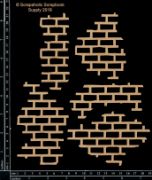 Picture of Scrapaholics Laser Cut Chipboard 1.8mm Thick Brick Pieces, 5/Pkg, 1.5"-4.25"