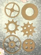 Picture of Scrapaholics Laser Cut Chipboard 2mm Thick-Memoirs Cogs, 6/Pkg, 2"-3"