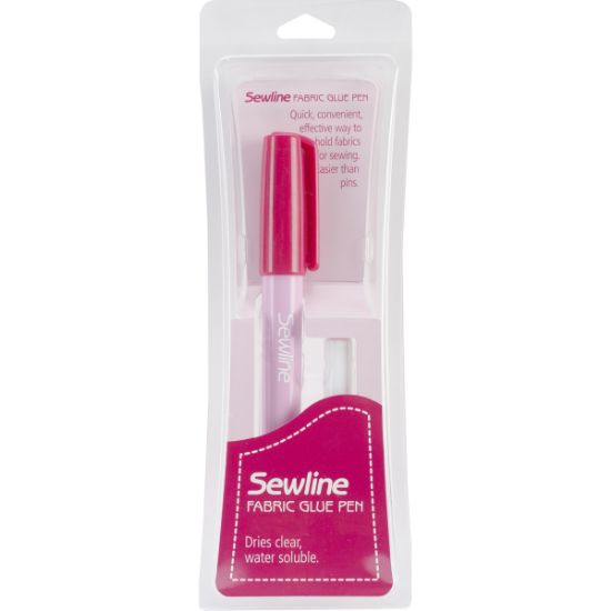 Picture of Sewline Water-Soluble Fabric Glue Pen W/Refill-Blue