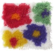 Picture of Shaggy Latch Hook Kit 12"X12" Flowers
