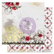 Picture of Magnolia Rouge Double-Sided Cardstock 12"X12"-A Little Damask