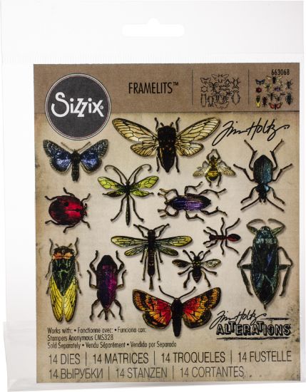 Picture of Sizzix Framelits Dies By Tim Holtz 14/Pkg Entomology