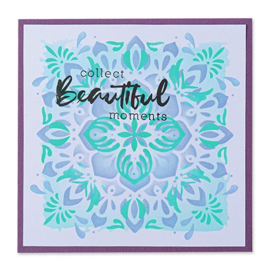 Picture of Sizzix Making Tool Layered Stencil 6"X6" By Jessica Scott-Mosaic Flowers