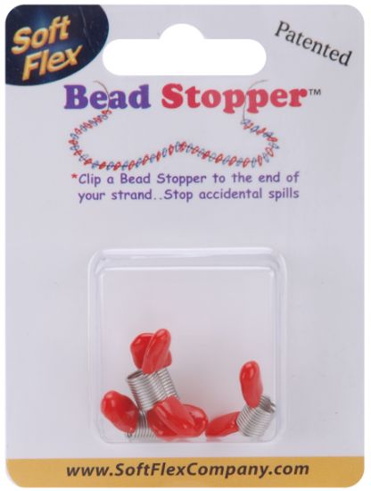 Picture of Mini Bead Stoppers 4/Pkg Plastic Topped Metal