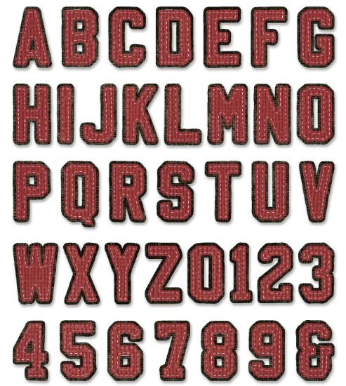 Picture of Sizzix Thinlits Dies By Tim Holtz 37/Pkg Alphanumeric Varsity