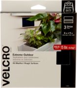 Picture of VELCRO(R) Brand Extreme Outdoor Strips 4"X6" 3/Pkg Black