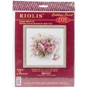 Picture of Watercolor Roses Counted Cross Stitch Kit 11.75"X11.75" 14 Count
