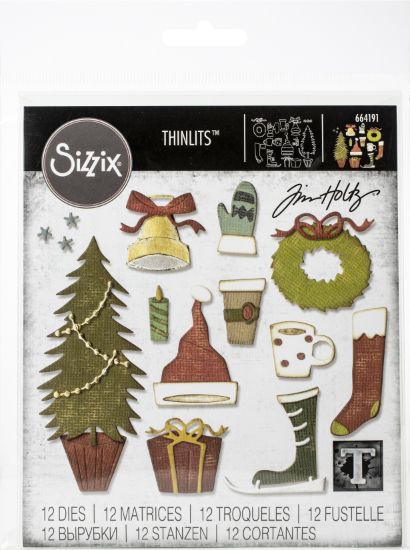 Picture of Sizzix Thinlits Dies By Tim Holtz Festive Things