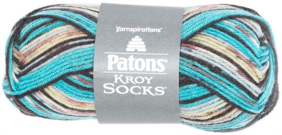 Picture of Kroy Socks Yarn Turquoise Jacquard