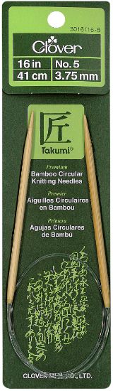 Picture of Takumi Bamboo Circular Knitting Needles 16" Size 5/3.75mm