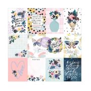 Picture of Spring Abstract Double-Sided Cardstock 12"X12"-Happiness Blooms, W/Foil Details