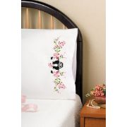 Picture of Stamped Pillowcase Pair For Embroidery 20"X30" Cat Silhouette