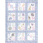 Picture of Stamped White Nursery Quilt Blocks 9"X9" 12/Pkg ABC
