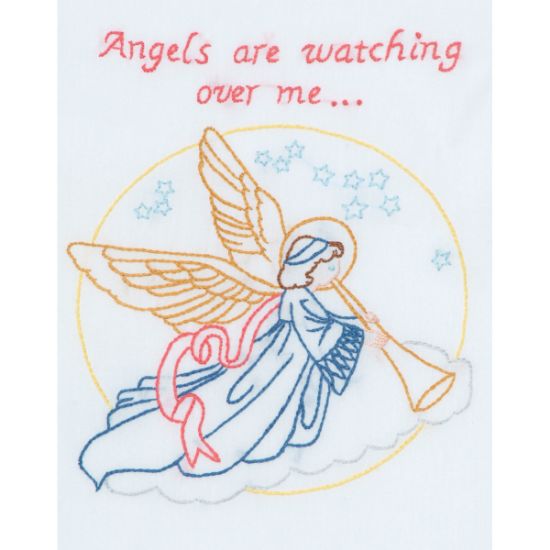 Picture of Stamped White Sampler 8"X10" Angel