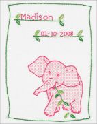 Picture of Stamped White Sampler 8"X10" Elephant