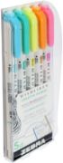 Picture of Zebra® Mildliner Double Ended Highlighter, Chisel/Bullet Tip, Assorted Colors, 5/Pack