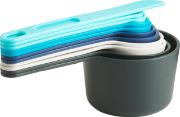 Picture of Measuring Cups & Spoons Set 11pcs Grey, White, Turquoise & Light Blue