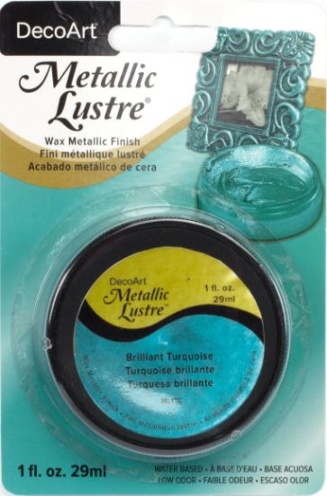 Picture of Metallic Lustre Wax Finish 1oz Brilliant Turquoise