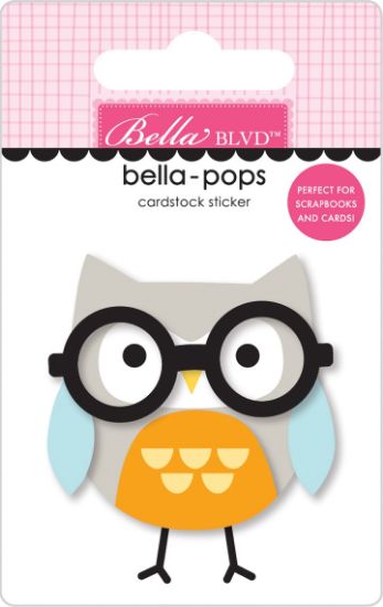 Picture of School Is Cool Bella-Pops 3D Stickers-Wise Owl