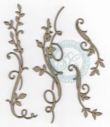 Picture of Scrapaholics Laser Cut Chipboard 1.8mm Thick Leafy Flourish 2, 4/Pkg, 3"-1.5"