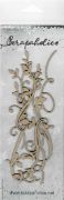 Picture of Scrapaholics Laser Cut Chipboard 1.8mm Thick Leafy Flourish 2, 4/Pkg, 3"-1.5"