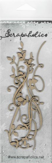 Picture of Scrapaholics Laser Cut Chipboard 1.8mm Thick Leafy Flourish 2, 4/Pkg, 3"-1.5"