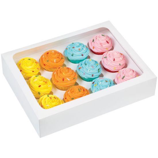 Picture of Mini Cupcake Boxes 12 Cavity White 3/Pkg