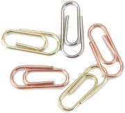Picture of Mini Metal Paper Clips .5"X.25" 25/Pkg Silver, Copper & Brass