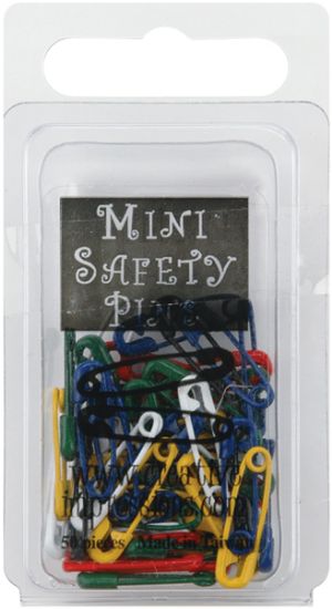 Picture of Mini Painted Safety Pins .75" 50/Pkg Primary