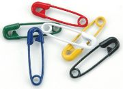 Picture of Mini Painted Safety Pins .75" 50/Pkg Primary