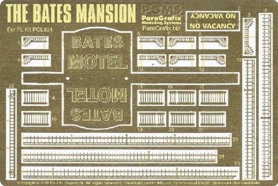 Picture of 1/87 Bates Mansion Photo-Etch Set for PLL