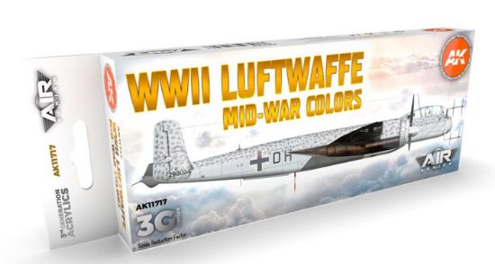 Picture of Air Series: WWII Luftwaffe Mid War Aircraft Acrylic Paint Set (8 Colors) 17ml Bottles