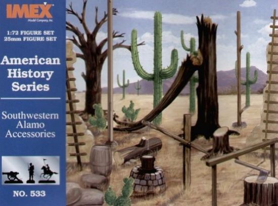 Picture of Alamo Accessory Set -- Plastic Model Alamo Diorama Kit -- 1/72 Scale -- #533