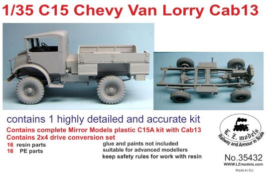 Picture of 1/35 C15 Cab 13 Chevy Van Lorry Flatbed Truck (Plastic) (D)