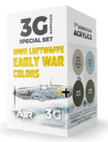 Picture of Air Series: WWII Luftwaffe Early War Aircraft Acrylic Paint Set (4 Colors) 17ml Bottles