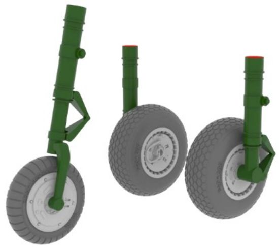 Picture of Airplane Model Kit - Me 262 Wheels trumpeter- 1:32 -Eduard